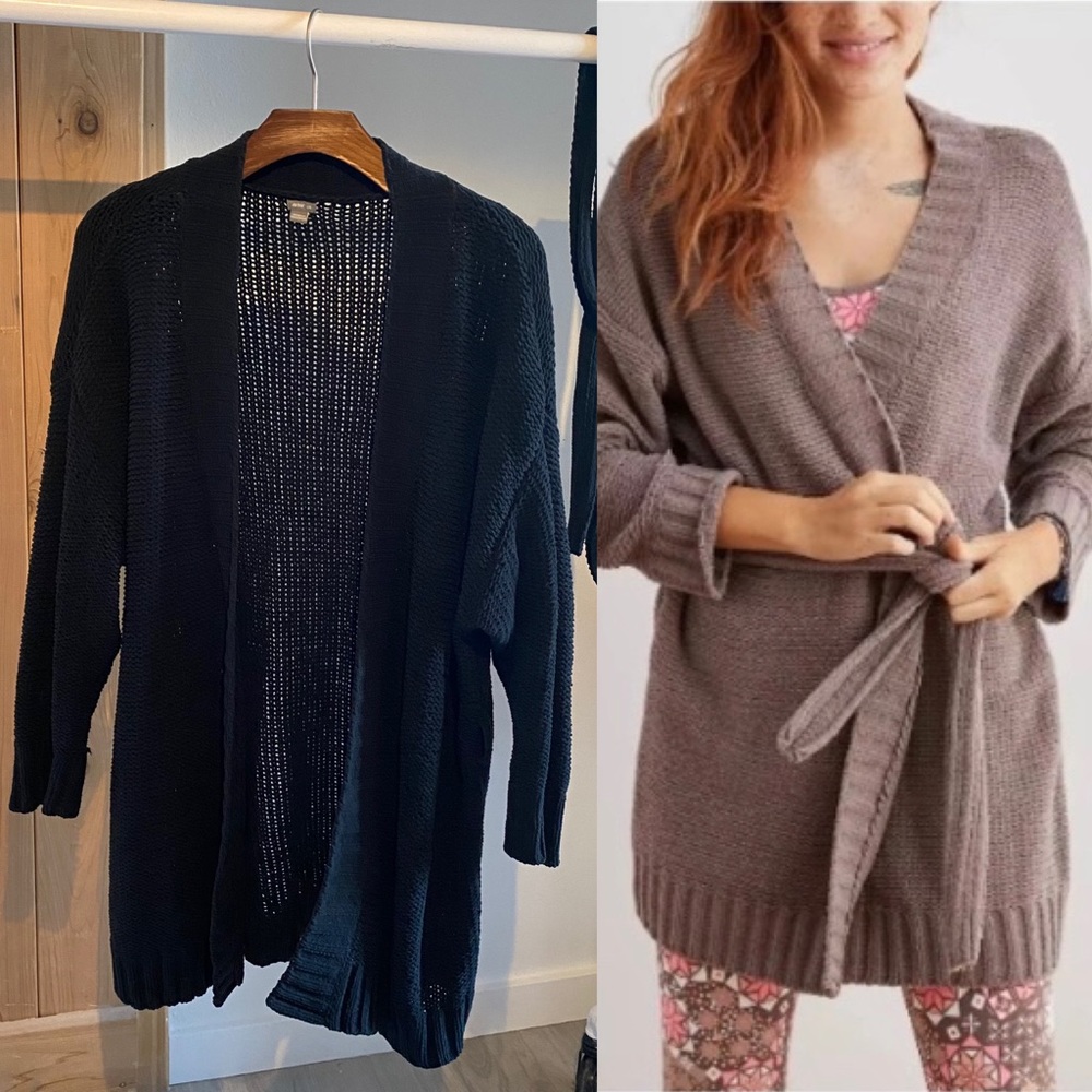 Aerie Chenille Cardigan w/ belt